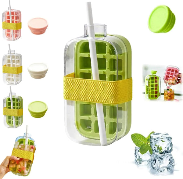 2-in-1 Ice Cube Tray Water Bottle