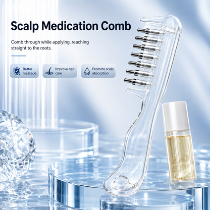 Transparent Essential Oil Applicator Massage Comb
