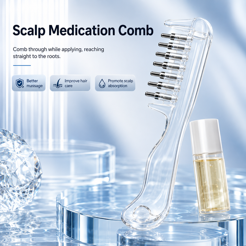 Transparent Essential Oil Applicator Massage Comb