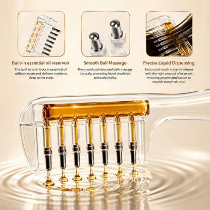 Transparent Essential Oil Applicator Massage Comb