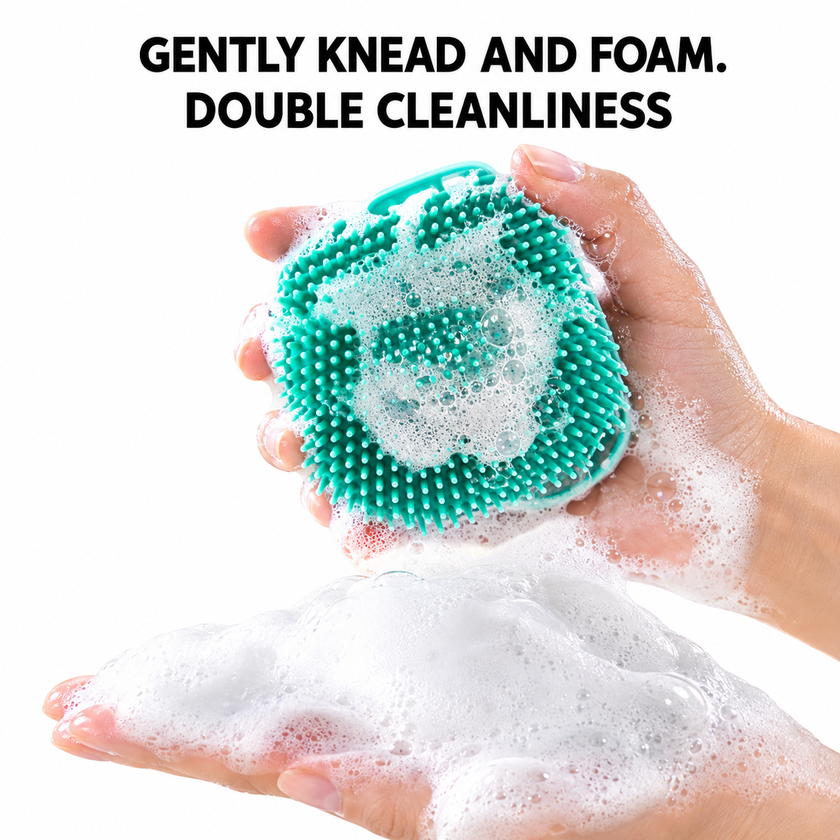 2-in-1 Silicone Shower & Body Scrubber with Soap Dispenser