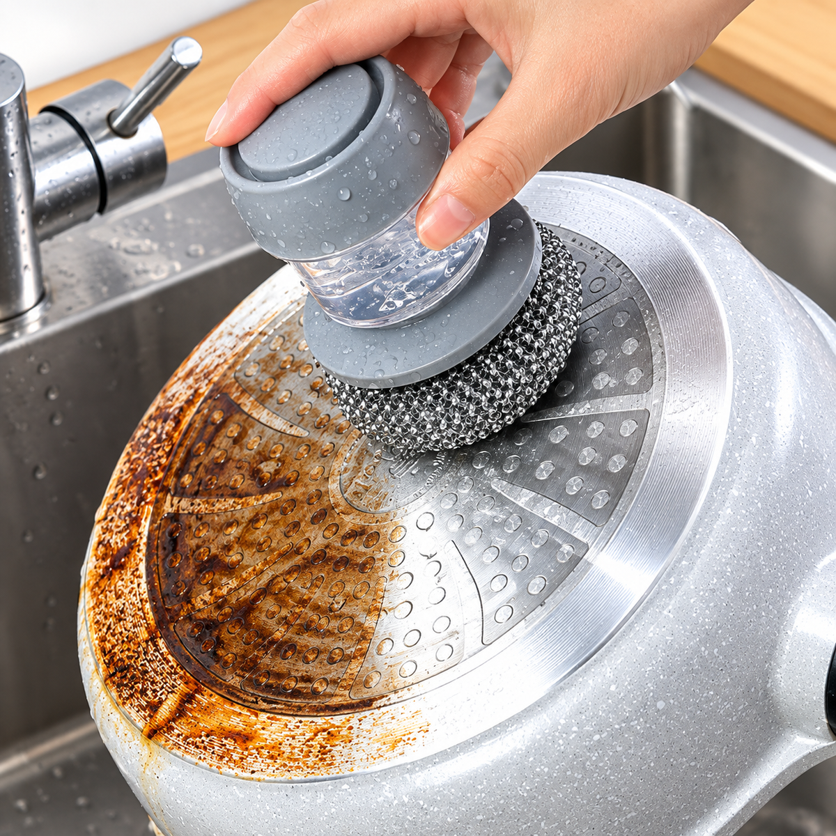 2-in-1 Soap Dispensing Dish Brush